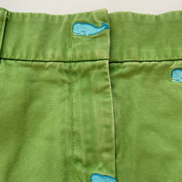 J. Crew Whale Embroidery Print Green Mini Skirt 100% Cotton Size 4 - Picture 4 of 9